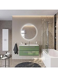 Тумба с раковиной Cezares ECO-CER-N 100 ECO-CER-N-1000-2C-SO-PS-P+CZR-8073-100 Фисташковый софт для ванной в интернет-магазине Sanbest