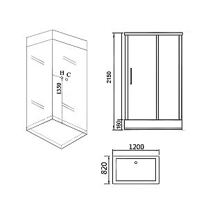 Душевая кабина Grossman GR267 80x120 прозрачная/черный купить в интернет-магазине Sanbest