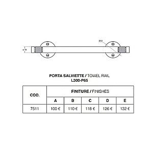Полотенцедержатель Bertocci Famiglia 30 Черный купить в интернет-магазине сантехники Sanbest