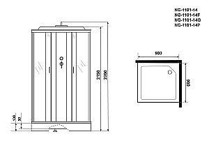 Душевая кабина Niagara Classic NG-1101-14P 90x90 купить в интернет-магазине Sanbest