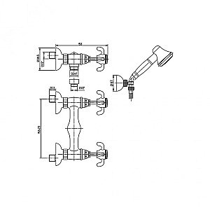 Смеситель для душа PAINI Ornellaia 87CR509 хром купить в интернет-магазине сантехники Sanbest