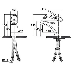 Смеситель для раковины Kaiser County 55011 купить в интернет-магазине сантехники Sanbest