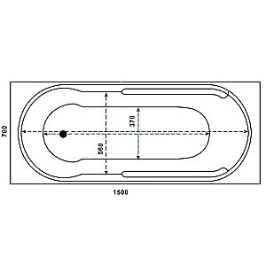 Ванна акриловая BAS Вегас 150х70 ВС00052 белая с к/с купить в интернет-магазине Sanbest