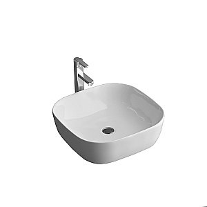 Тумба с квадратной раковиной подвесная Grossman НОРМА 60 с 1-ящ, белый глянец для ванной в интернет-магазине Sanbest