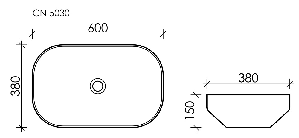 Раковина накладная Ceramica Nova Element 60 CN5030 купить в интернет-магазине Sanbest