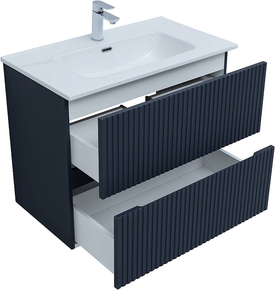 Тумба с раковиной Aquanet Джейн 80 маренго для ванной в интернет-магазине Sanbest