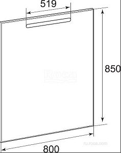 Зеркало Roca The Gap с подсветкой 80 ZRU9302689 в ванную от интернет-магазине сантехники Sanbest