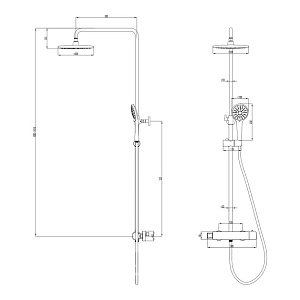 Душевая колонна Lemark Bronx LM3770GM купить в интернет-магазине сантехники Sanbest