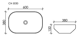 Раковина накладная Ceramica Nova Element 60 CN5030 купить в интернет-магазине Sanbest