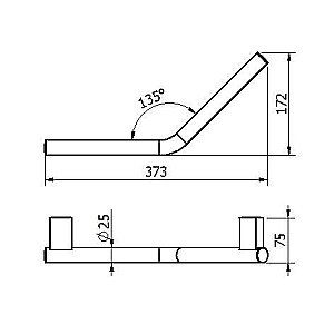 Поручень Langberger Ledro 28056B купить в интернет-магазине сантехники Sanbest