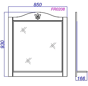 Зеркало AQWELLA Франческа 85 в ванную от интернет-магазине сантехники Sanbest