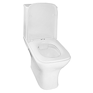 Унитаз напольный Azario Nigel AZ-55 белый, безободковый, с бачком, с крышкой микролифт купить в интернет-магазине Sanbest