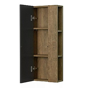 Шкаф Акватон Терра 35 темное дерево/серый для ванной в интернет-магазине сантехники Sanbest