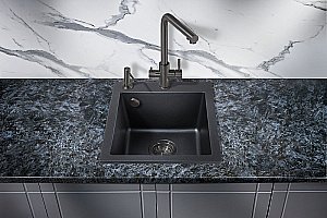 Мойка кухонная Milacio Murcia 42 Cuarzo MC.77041 черная матовая купить в интернет-магазине сантехники Sanbest