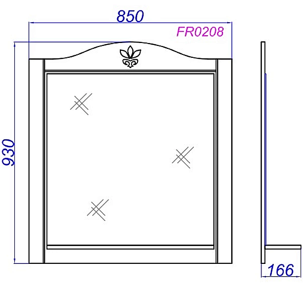 Зеркало AQWELLA Франческа 85 в ванную от интернет-магазине сантехники Sanbest