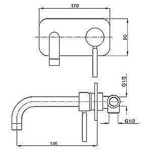 Смеситель для раковины Cezares OLIMP-BLSM2-01-L хром купить в интернет-магазине сантехники Sanbest