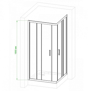 Душевой уголок Royal Bath RB9075HPD-T 75х90 прозрачный купить в интернет-магазине Sanbest