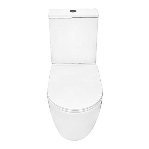 Унитаз напольный Azario Verona AZ-8301 белый, безободковый, с бачком, с крышкой микролифт, слив торнадо купить в интернет-магазине Sanbest