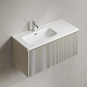 Тумба с раковиной Sancos Snob R 1.0 SNR1.0100LCE/SNR1.0100RCE Beige Soft для ванной в интернет-магазине Sanbest