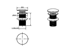 Донный клапан для раковины Boheme 612/2-NB никель брашированный купить в интернет-магазине сантехники Sanbest
