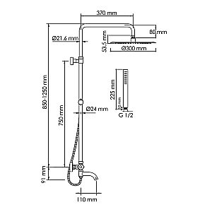 Душевая система WasserKraft SET2774 Thermo хром купить в интернет-магазине сантехники Sanbest