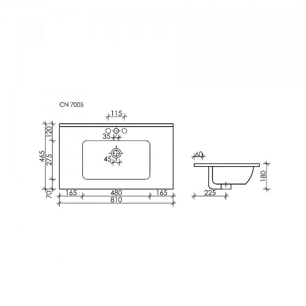 Раковина Ceramica Nova ELEMENT CN7005 купить в интернет-магазине Sanbest