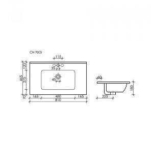 Раковина Ceramica Nova ELEMENT CN7005 купить в интернет-магазине Sanbest