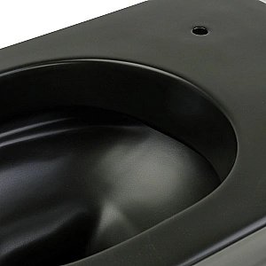 Унитаз приставной Migliore MONACO 32066, черный матовый, безободковый купить в интернет-магазине Sanbest