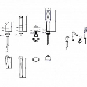 Смеситель для ванны Boheme Venturo 380-W белый/золото купить в интернет-магазине сантехники Sanbest