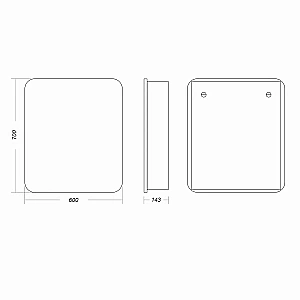 Зеркальный шкаф Sanita luxe NEW LINE 60 белый купить в интернет-магазине сантехники Sanbest