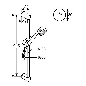 Душевой гарнитур Kludi Zenta 608409100 купить в интернет-магазине сантехники Sanbest