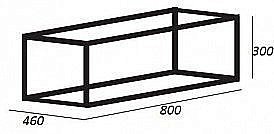 Одноярусный подвесной каркас Cezares Cadro 80 черный купить в интернет-магазине сантехники Sanbest