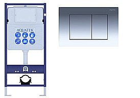 Инсталляция для унитаза Aquatek Standart INS-0000012 с кнопкой KDI-0000010 Хром купить в интернет-магазине сантехники Sanbest