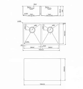 Кухонная мойка Iddis Edifice EDI75B2i77 золото купить в интернет-магазине сантехники Sanbest