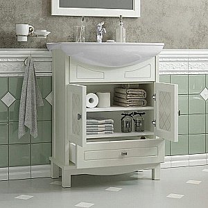 Тумба с раковиной Опадирис Омега 65 слоновая кость для ванной в интернет-магазине Sanbest