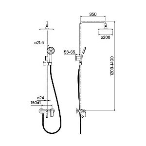 Душевая система IDDIS Chip CHISB1Fi06 купить в интернет-магазине сантехники Sanbest