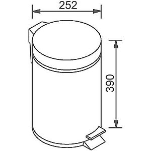 Ведро для мусора 12 литров Aquanet 8074MB 264927 купить в интернет-магазине сантехники Sanbest