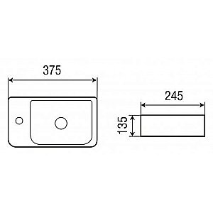 Раковина подвесная WeltWasser WW AISBACH 10100 37,5 белая купить в интернет-магазине Sanbest