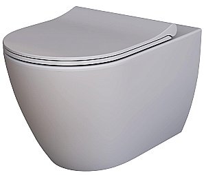 Унитаз подвесной Ambassador Queen 113T20301R безободковый, серый матовый купить в интернет-магазине Sanbest