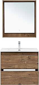 Тумба с раковиной Aquanet Милан 336379/254364 80 дуб рустикальный для ванной в интернет-магазине Sanbest