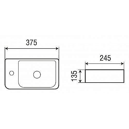 Раковина подвесная WeltWasser WW AISBACH 10100 37,5 белая купить в интернет-магазине Sanbest