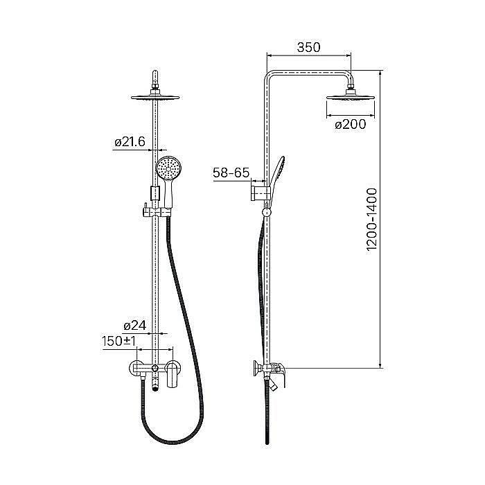 Душевая система IDDIS Chip CHISB1Fi06 купить в интернет-магазине сантехники Sanbest