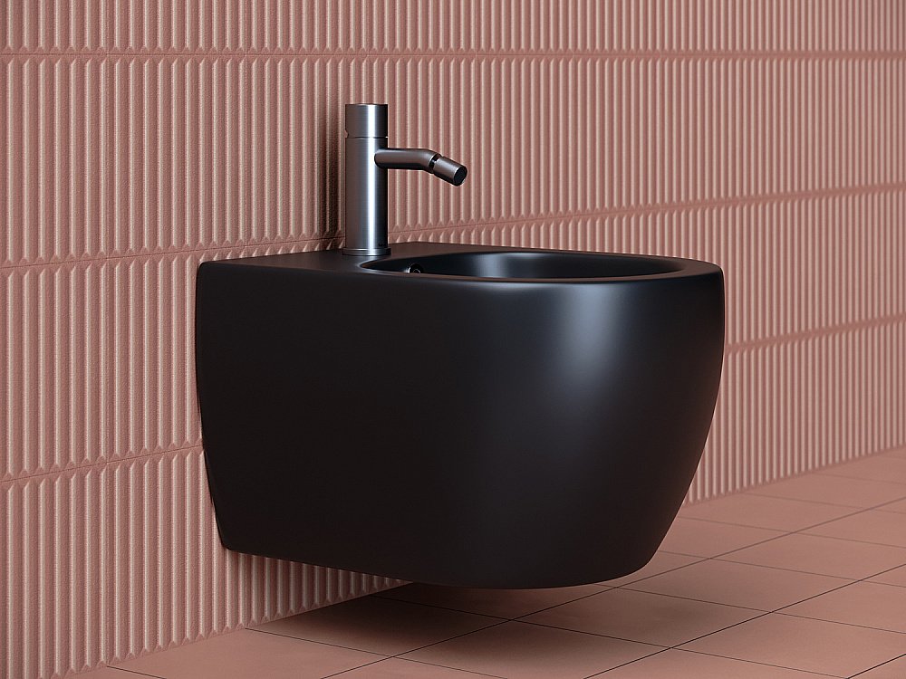 Биде подвесное Ceramica Nova PLAY CN3002MB черное купить в интернет-магазине Sanbest