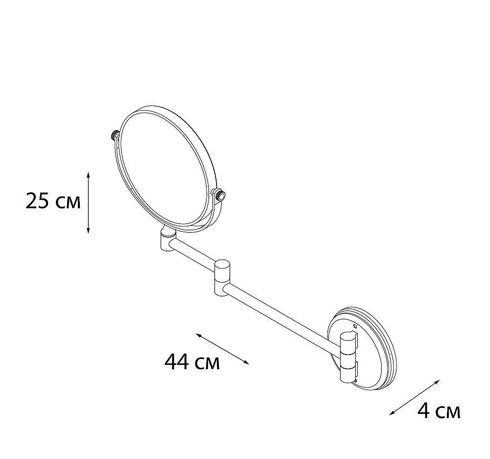 Зеркало косметическое FIXSEN Hotel D15 FX-31021 купить в интернет-магазине сантехники Sanbest