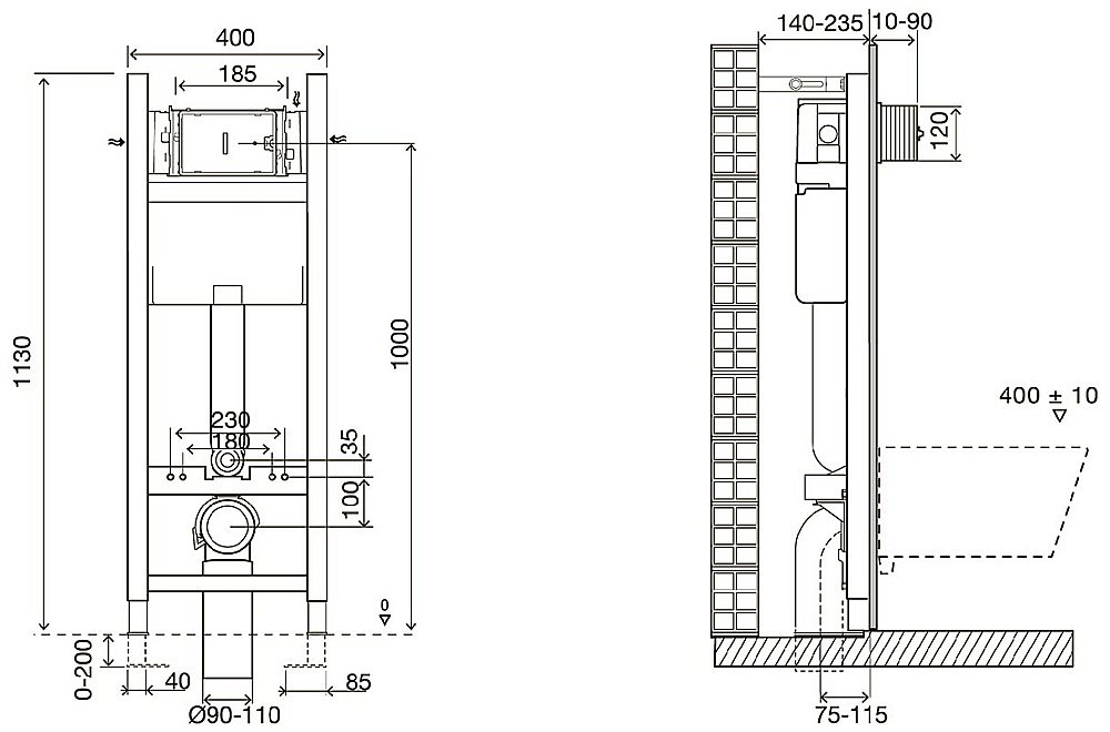 Инсталляция для унитаза Jacob Delafon E33131RU-NF купить в интернет-магазине сантехники Sanbest