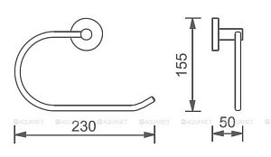 Полотенцедержатель Aquanet 264910 купить в интернет-магазине сантехники Sanbest