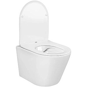 Унитаз Aquatek Вега SET AQUATEK ВЕГА cmp-016 с инсталляцией и кнопкой хром глянцевый, с крышкой микролифт, безободковый купить в интернет-магазине Sanbest