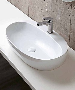 Раковина накладная Azzurra Elegance 60 ECI60M bi*1 белая купить в интернет-магазине Sanbest