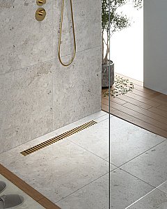 Душевой лоток TIMO Drain System 700 Lines DS230107/17 золото матовое купить в интернет-магазине Sanbest