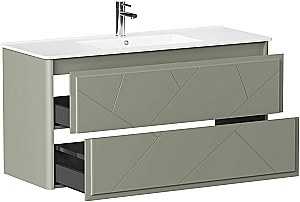 Тумба с раковиной и столешницей Allen Brau Paris 120 1.360003.CGM олива матовая для ванной в интернет-магазине Sanbest